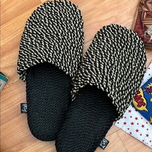 Slippa-camel-black Black and White Rope Slippers Nomadic State of Mind Size 43